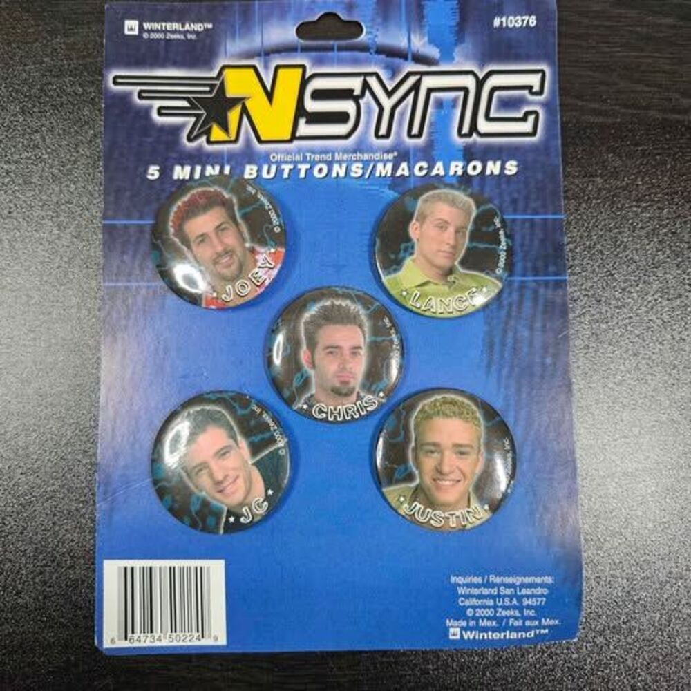 Vintage 2000 NSYNC Mini Button Set